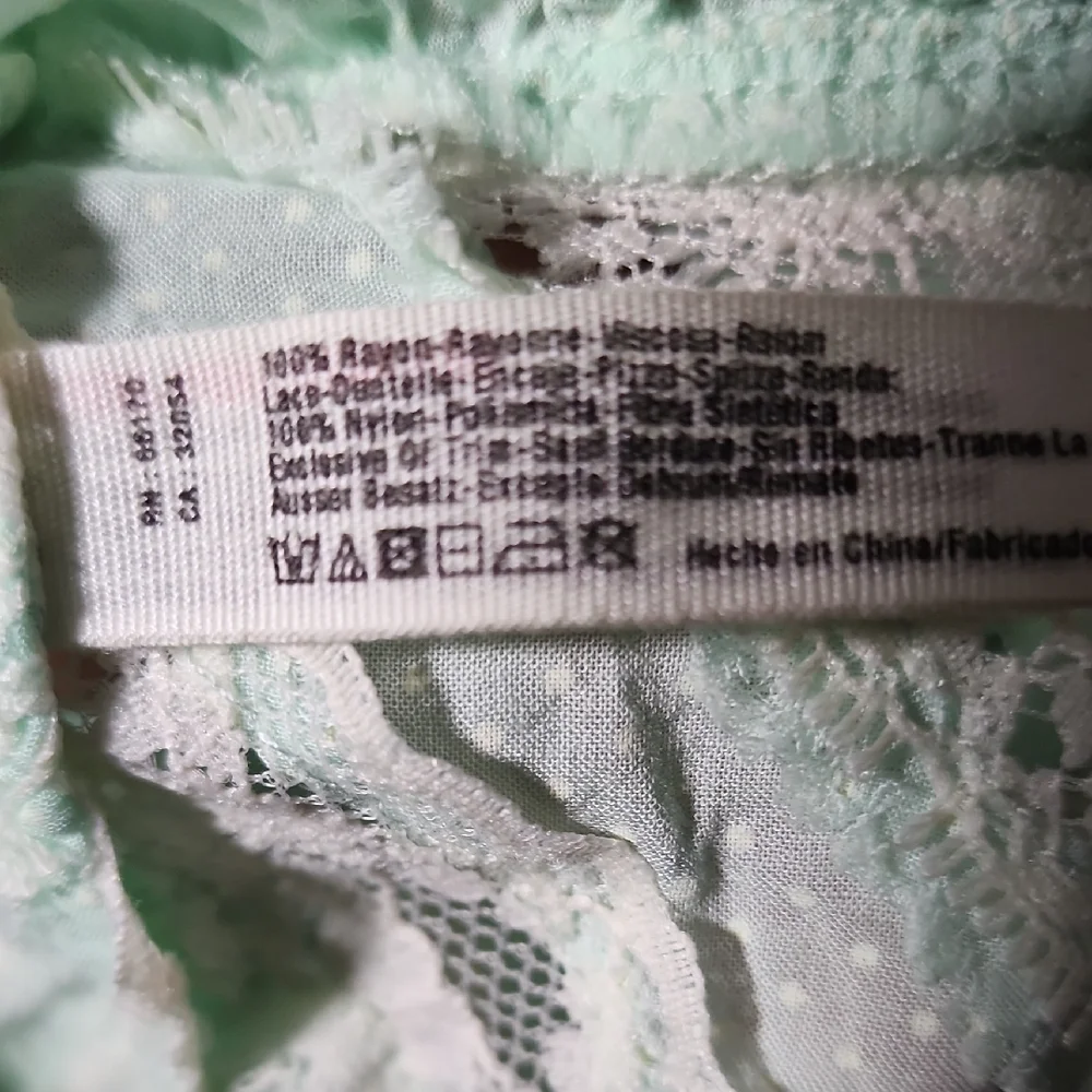Free People Mint Green Polka Dot Top
